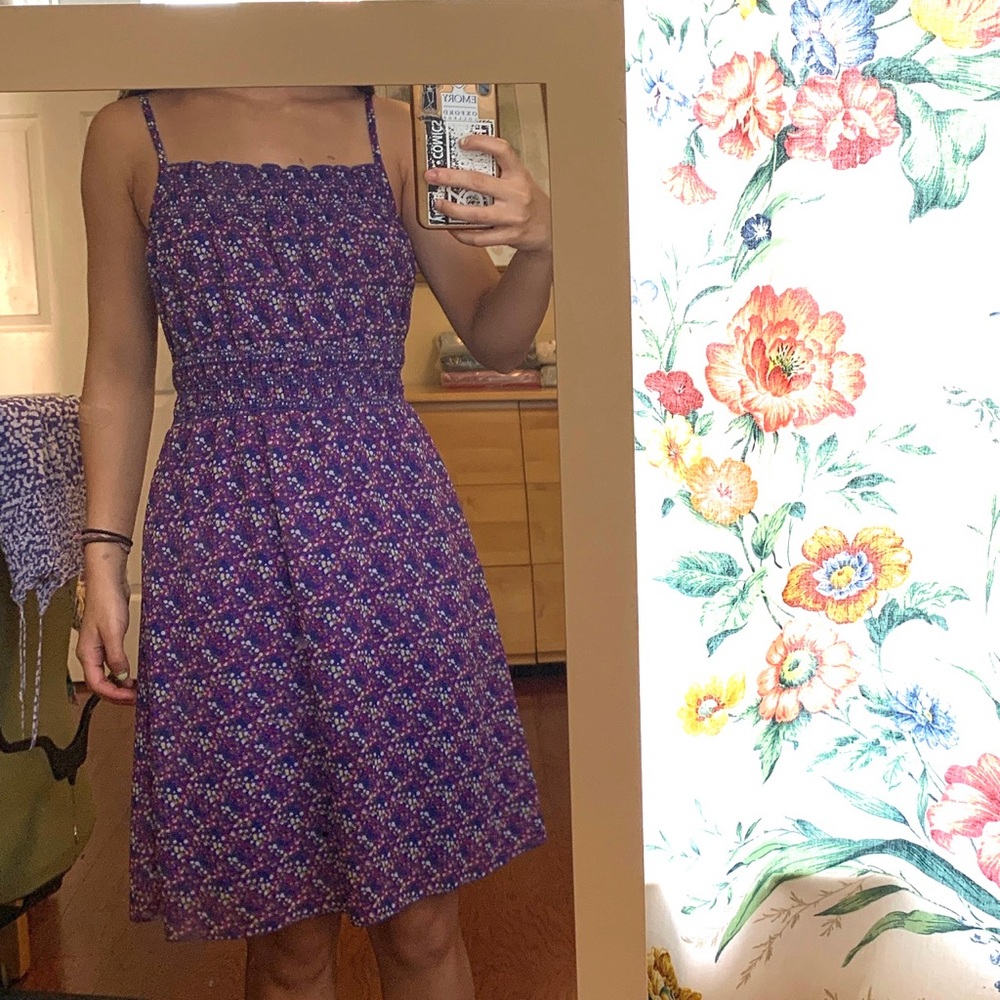 Midi purple summer dress